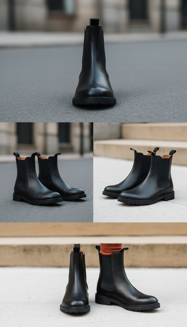 Botines clásicos de piel genuina